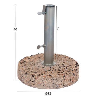 Umbrella's Base with Mosaic 15Kg HM5476.15 with tube diameter 52mm