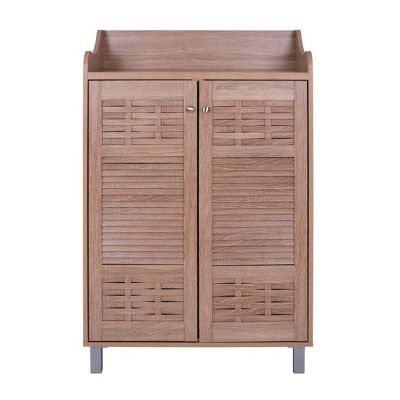 SHOE RACK-CABINET KAILENA HM2230.02 MELAMINE IN SONAMA COLOR 77X40,5X122Hcm.