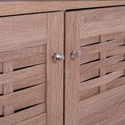 SHOE RACK-CABINET KAILENA HM2230.02 MELAMINE IN SONAMA COLOR 77X40,5X122Hcm.