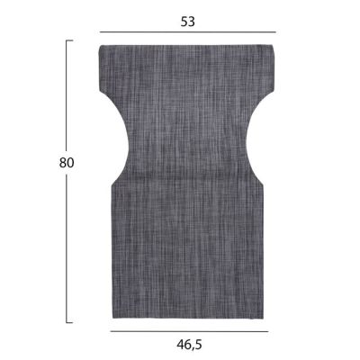 Pillow grey color 2x1 for director's armchair HM5272.10 46.5χ53χ80