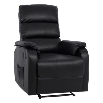 HM8316.01 Фотьойл Relax, облегалка и масаж, черен PU 78x97x97 см