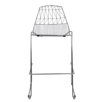 Bar Stool Metallic HM5465.100 Lux Chromed color 57x56,5x107cm