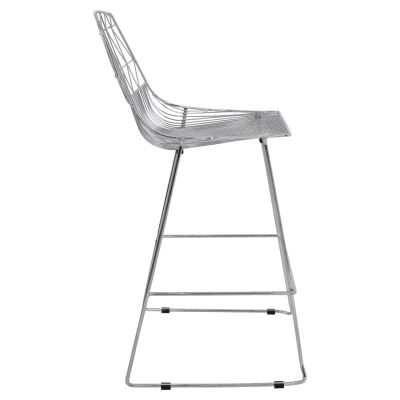 Bar Stool Metallic HM5465.100 Lux Chromed color 57x56,5x107cm