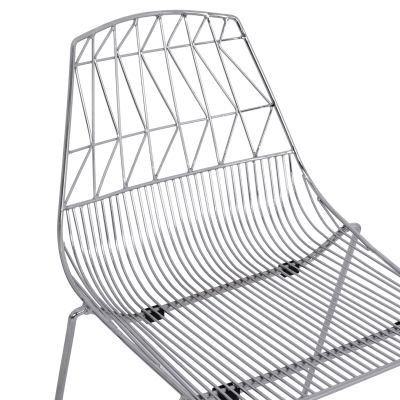 Bar Stool Metallic HM5465.100 Lux Chromed color 57x56,5x107cm