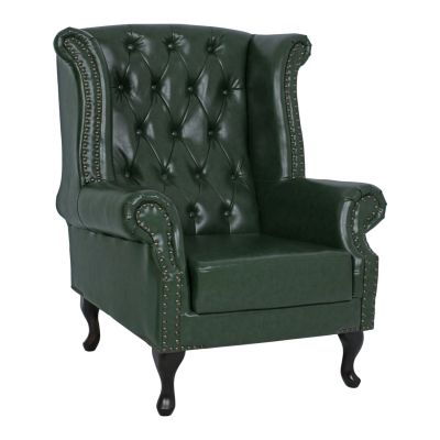 Фотьойл Chesterfield тип Polina, HM0053.08, Cypress Green PU 83x79x104 cm
