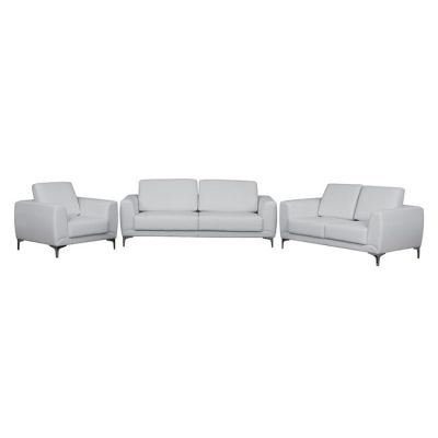 Set sofa 3 pieces Kenzie with White PU HM10329.01