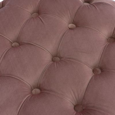 Velvet stool Kassie HM8406.02 rotten apple color Chesterfield type ''60x43cm