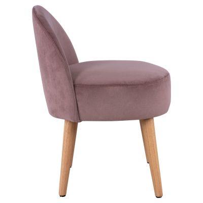 Velvet stool with back Yasmine rotten apple HM8395.02 47x43x63,5cm