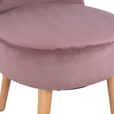 Velvet stool with back Yasmine rotten apple HM8395.02 47x43x63,5cm