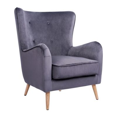 HM8392.01 Кресло MARTA, Velvet grey, 77x86x95h cm