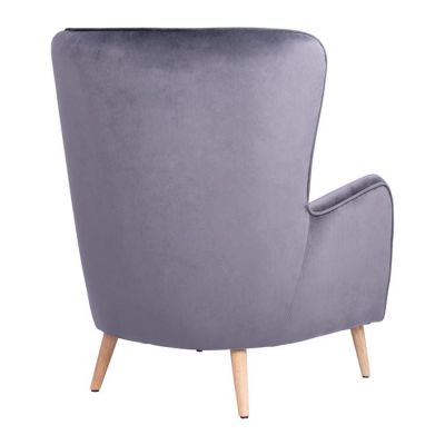 HM8392.01 Кресло MARTA, Velvet grey, 77x86x95h cm