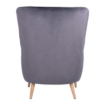 HM8392.01 Кресло MARTA, Velvet grey, 77x86x95h cm