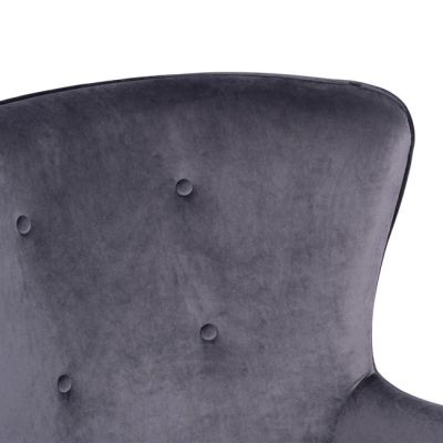 HM8392.01 Кресло MARTA, Velvet grey, 77x86x95h cm
