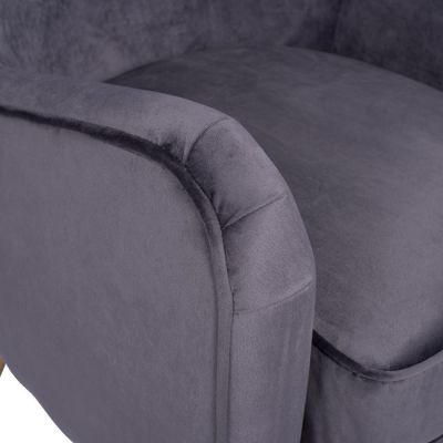 HM8392.01 Кресло MARTA, Velvet grey, 77x86x95h cm