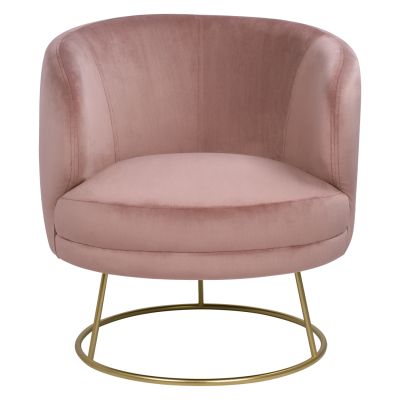 VELVET ARMCHAIR ARIEN HM8403.02 DUSTY PINK, GOLDEN BASE 80x75x82cm
