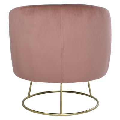 VELVET ARMCHAIR ARIEN HM8403.02 DUSTY PINK, GOLDEN BASE 80x75x82cm