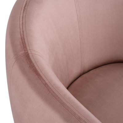 VELVET ARMCHAIR ARIEN HM8403.02 DUSTY PINK, GOLDEN BASE 80x75x82cm