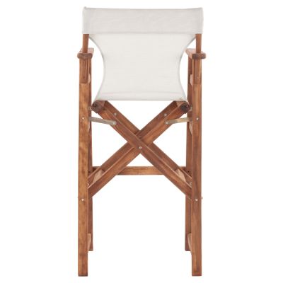 Stool Bar Director's Walnut with pillow pvc cream HM10374