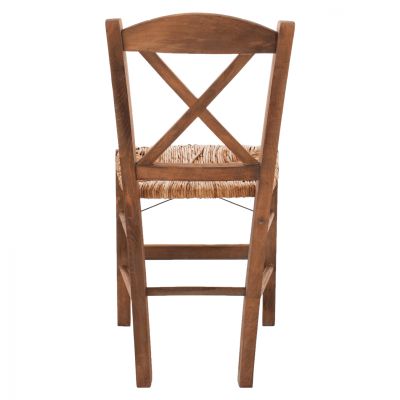 Традиционен стол с кръстосана слама орех HM10371.01