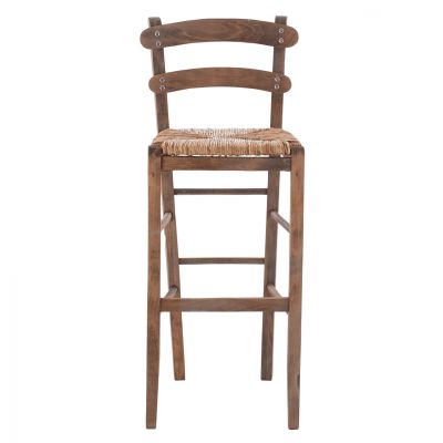 Традиционен стол със слама цвят орех HM10372.01