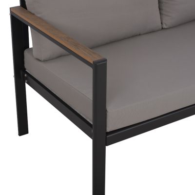 Диван Двуместен алуминий HM5523.02 Сив