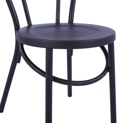Aluminum chair Vienna Type Black Rusty HM5557.01 42x52x88,5 cm.