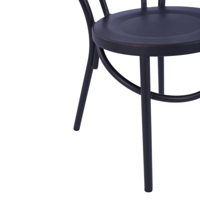 Aluminum chair Vienna Type Black Rusty HM5557.01 42x52x88,5 cm.