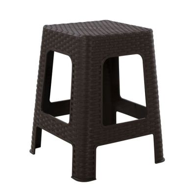 Square Stool Rattan Brown HM5448.01 02.005.08484