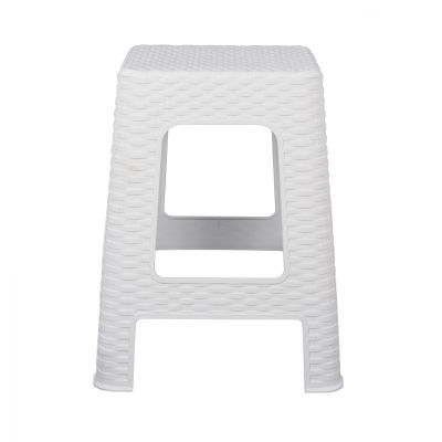 Square Stool Rattan White HM5448.03 02.005.00484