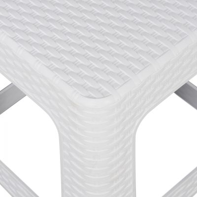 Square Stool Rattan White HM5448.03 02.005.00484