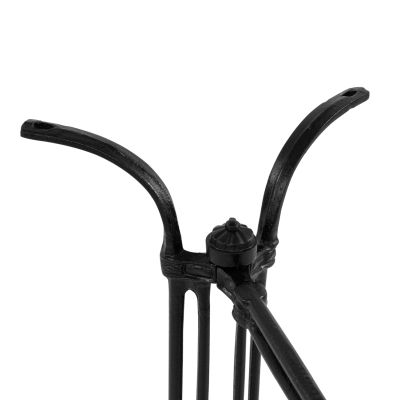 Base from cast iron two columns HM443 in black color 82X50X71H