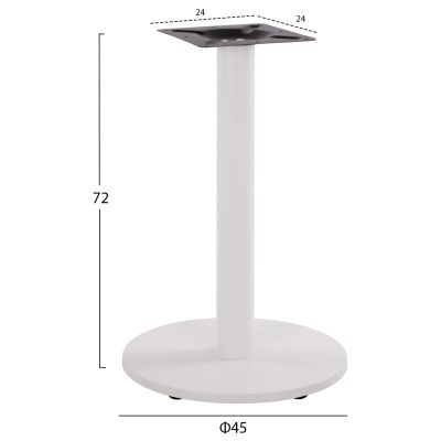 Base Metallic White Matte '45x72 with adjusters HM419.12