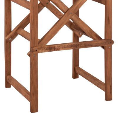 Бар стол Директор Орех с възглавница pvc син HM10374.01