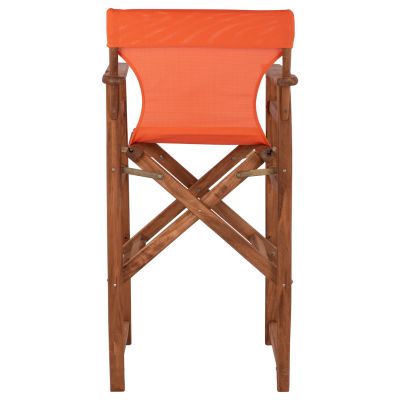 Stool Bar Director's Walnut with pillow pvc orange HM10374.02