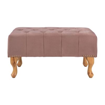 ПОСТАВКА ЗА КРАКА HM226.05 ПРАШНО РОЗОВО КАДИФЕ 80x46x42Y cm.