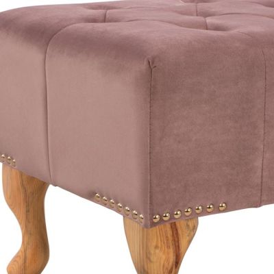 ПОСТАВКА ЗА КРАКА HM226.05 ПРАШНО РОЗОВО КАДИФЕ 80x46x42Y cm.