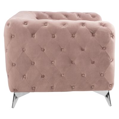 ARMCHAIR ALBERT DUSTY PINK VELVET HM3130.05 120Χ88Χ74cm.