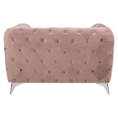 ARMCHAIR ALBERT DUSTY PINK VELVET HM3130.05 120Χ88Χ74cm.