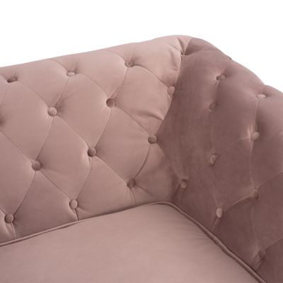 ARMCHAIR ALBERT DUSTY PINK VELVET HM3130.05 120Χ88Χ74cm.