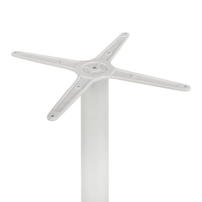 Aluminum Base 4legs 65x65x70cm with cross 48x48cm HM448.02 White