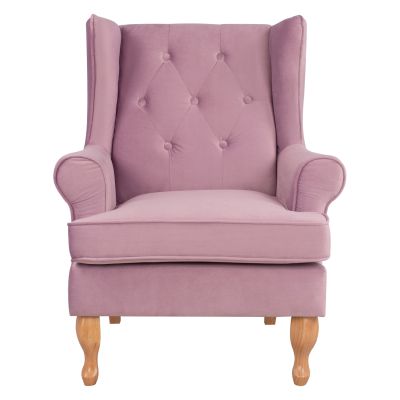 Armchair Lilac color velvet Brandon 81x83x101cm HM3073.12