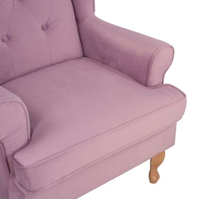 Armchair Lilac color velvet Brandon 81x83x101cm HM3073.12
