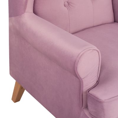Armchair Lilac color velvet Brandon 81x83x101cm HM3073.12