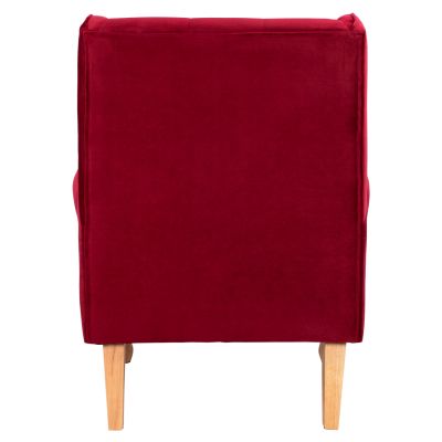 Armchair Red Velvet Brandon 81x83x101cm HM3073.14