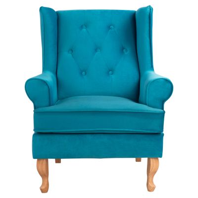 Armchair Turquoise velvet BRANDON 81x83x101cm HM3073.18