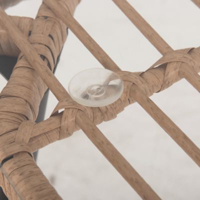Комплект 7 части Allegra Wicker с маса 160x90x78 бежов и черен цвят 