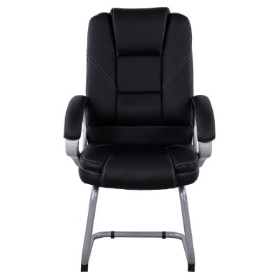 Посетителски стол с черен PU HM1144.01 63x67x112 см