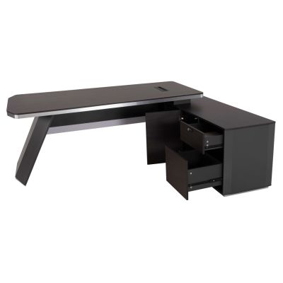 Професионален офис десен ъгъл Rosewood HM2083R 220x180x76см