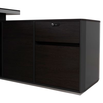 Професионален офис десен ъгъл Rosewood HM2083R 220x180x76см