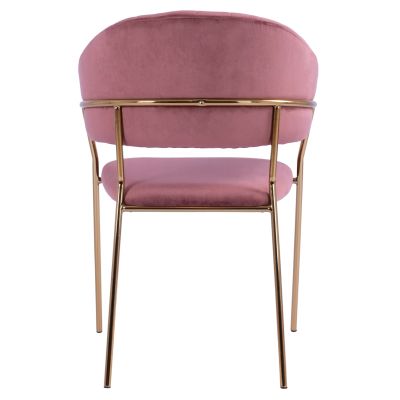 Armchair Theodore HM8520.02 Velvet Rotten Apple with metallic frame 55x50x82 cm